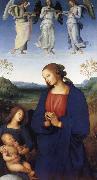 Pietro Perugino The Virgin and Child with an Angel oil painting picture wholesale